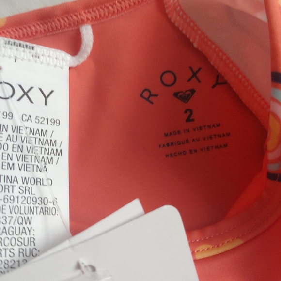 ROXY Girl's Rashguard Swim Shirt NEW - Picture 4 of 7